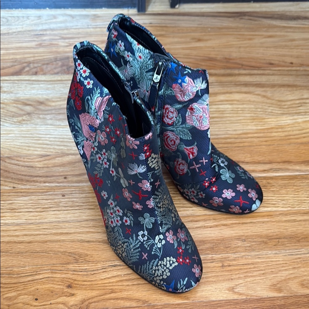 Sam Edelman Multicolor Embroidered Ankle Boots